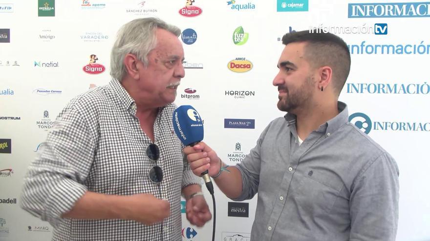 Vicente Meste visita el Racó de Información TV en plena semana grande