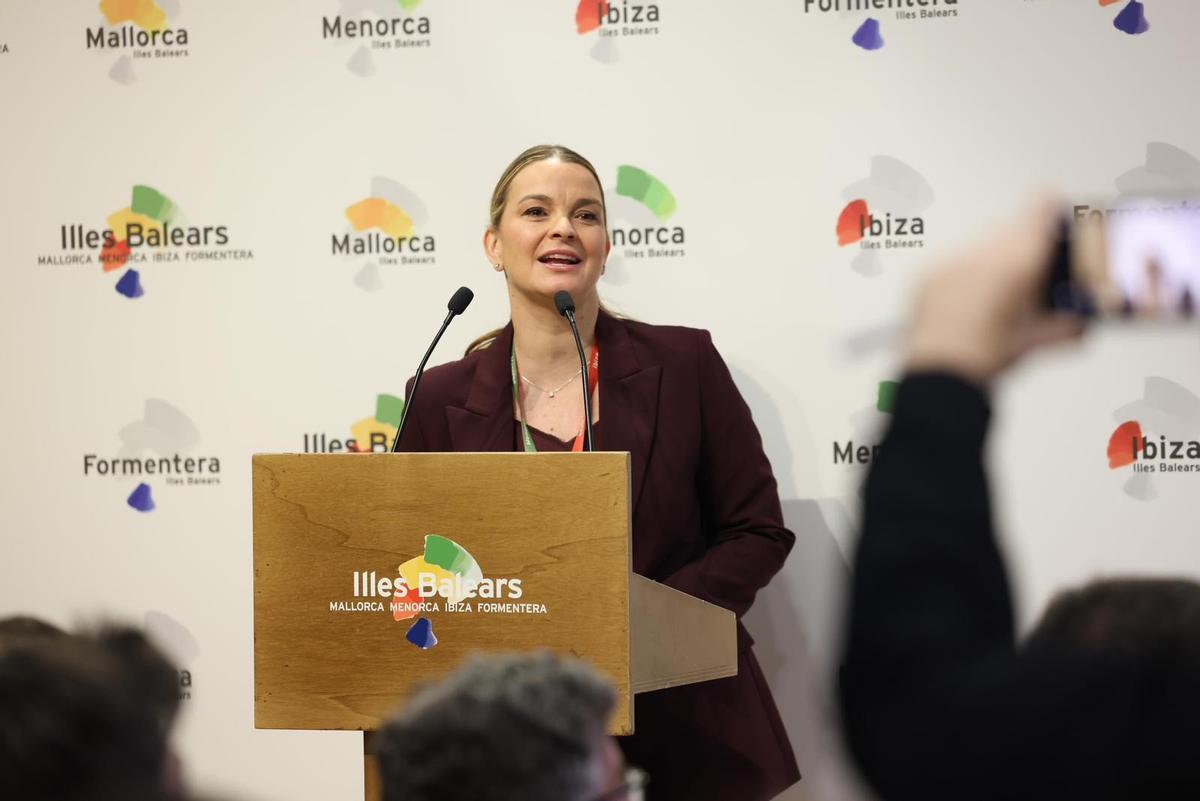Die balearische MInisterpräsidentin Marga Prohens am 3. März auf der ITB 2026.