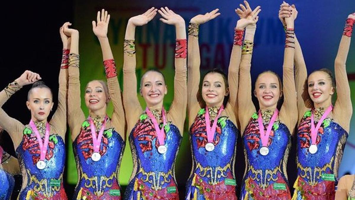 El equipo de Rusia de gimnasia rítmica