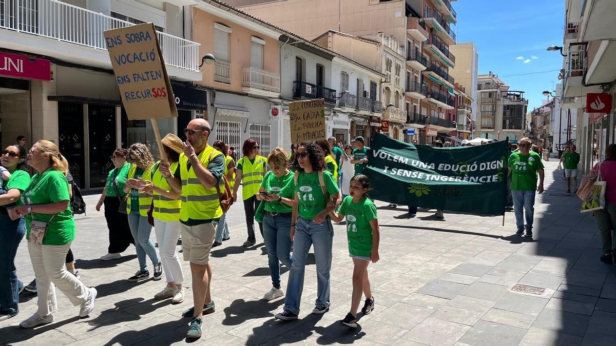 Un momento de la manifestación comarcal en Algemesí.