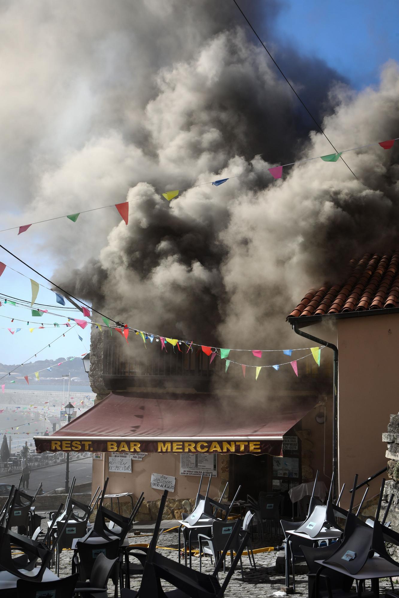 En imágenes: Incendio en el bar Mercante de la cuesta del Cholo