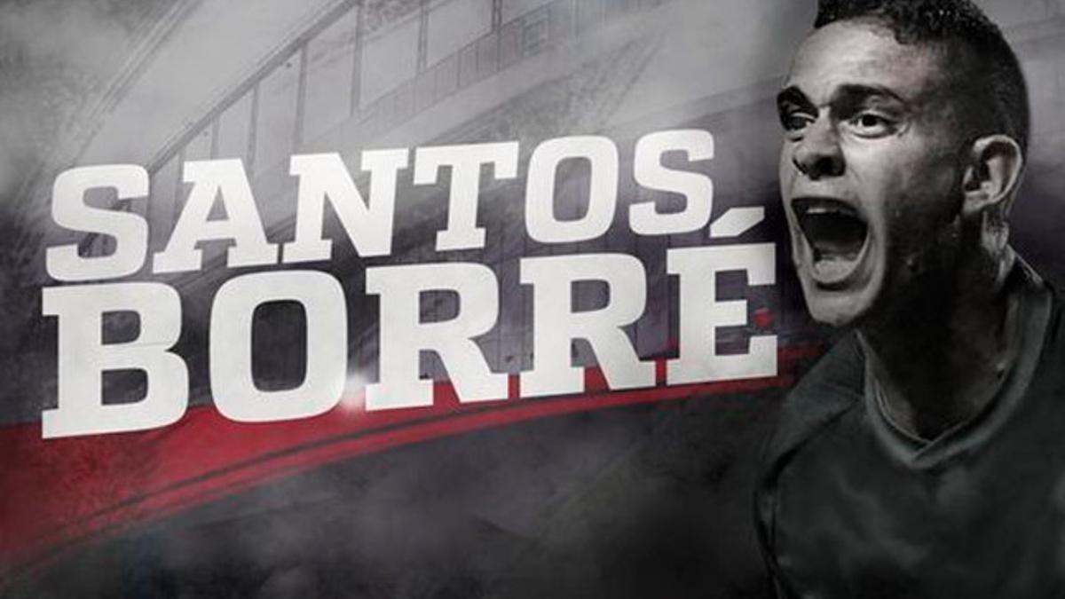 El atlético anunció el fichaje de Santos Borré