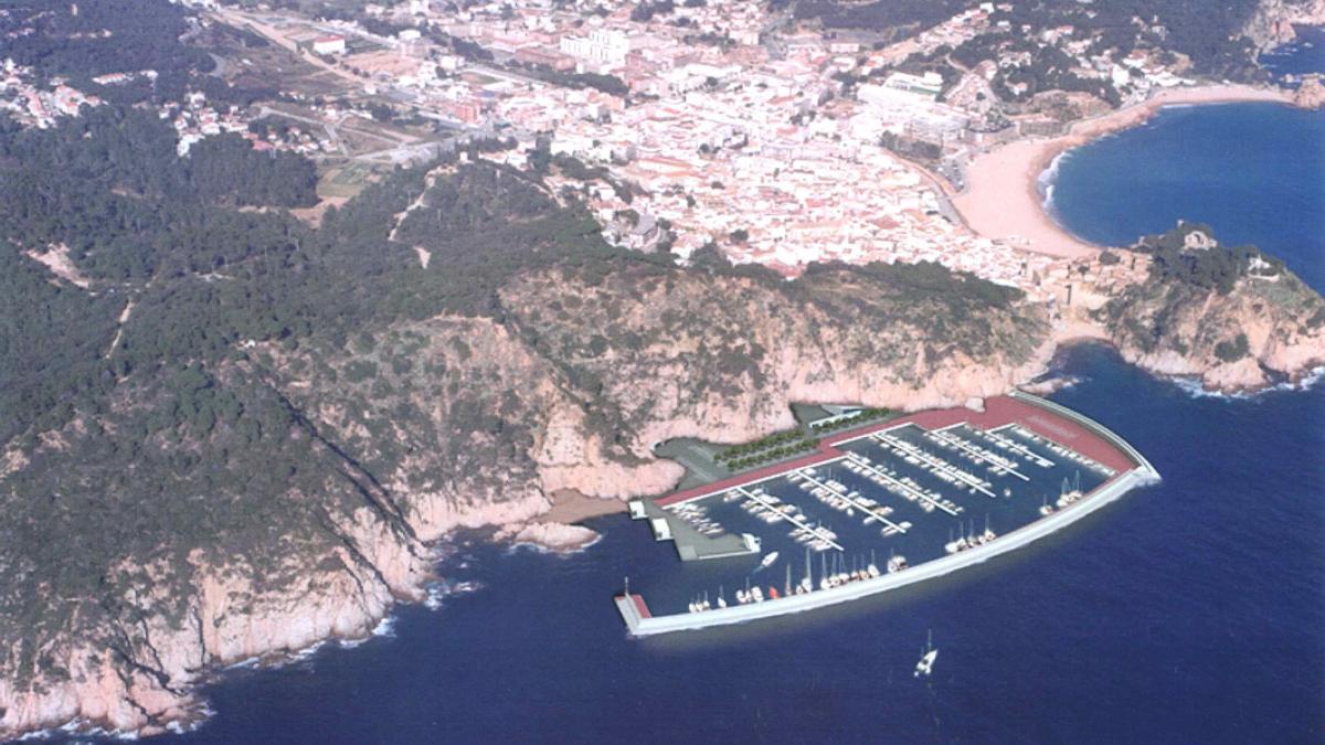 Recreació del port esportiu projectat a Tossa.