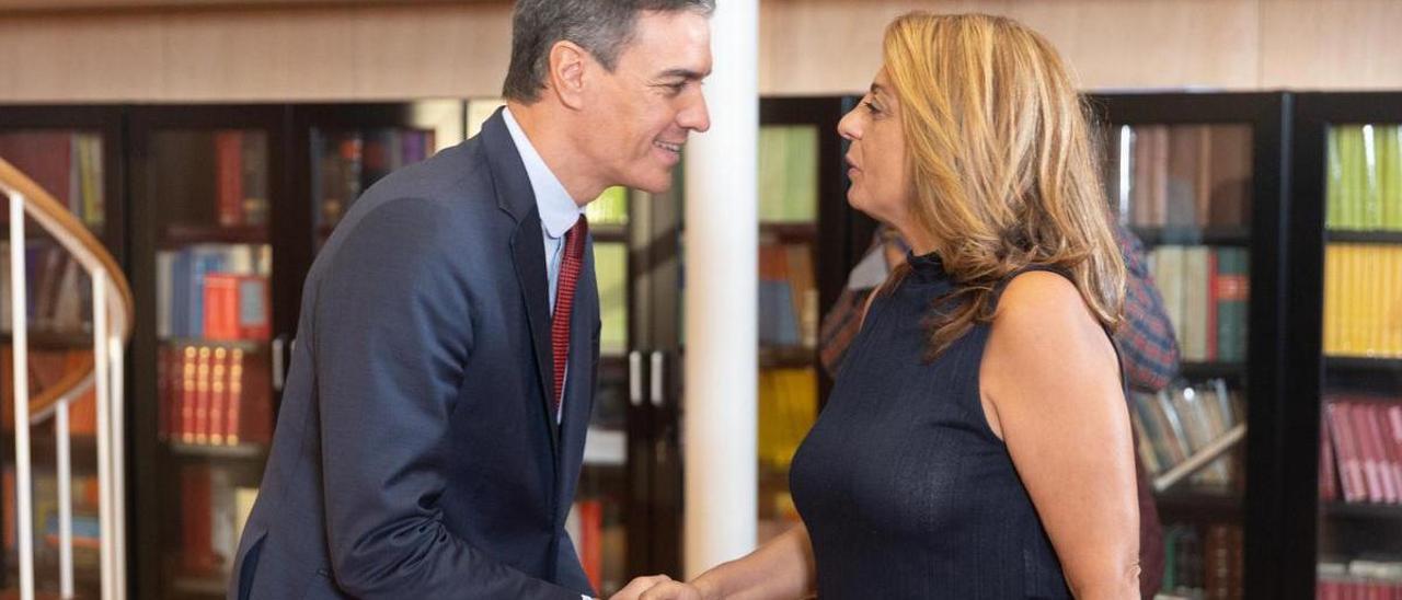 Pedro Sánchez se reúne con Cristina Valido