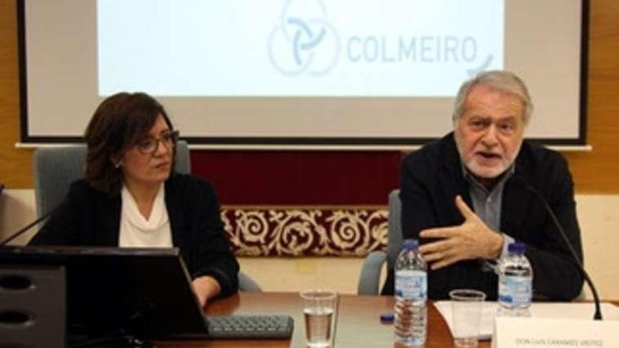 María Bastida y Luis Caramés, del Grupo Colmeiro, ayer. // FdV