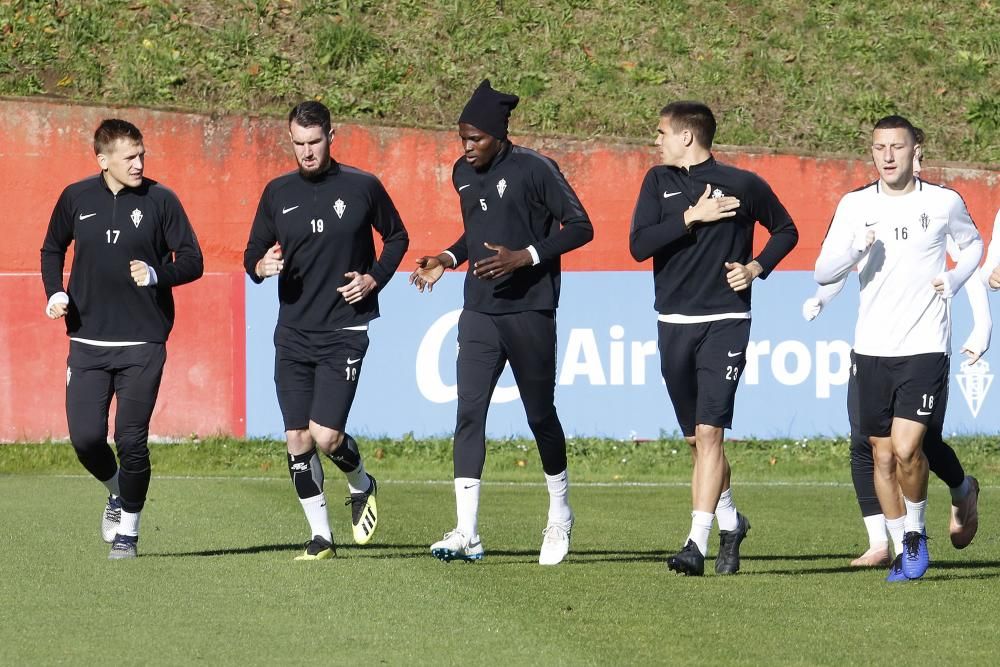 Entrenamiento del Sporting de Gijón