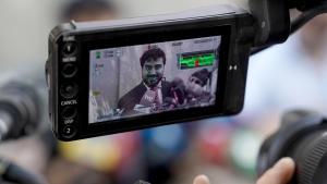 Alvise Pérez, a la salida del Tribunal Supremo.