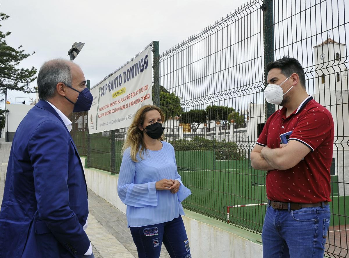Díaz-Estévanez, Dávila y Herrera en su visita a Santo Domingo.