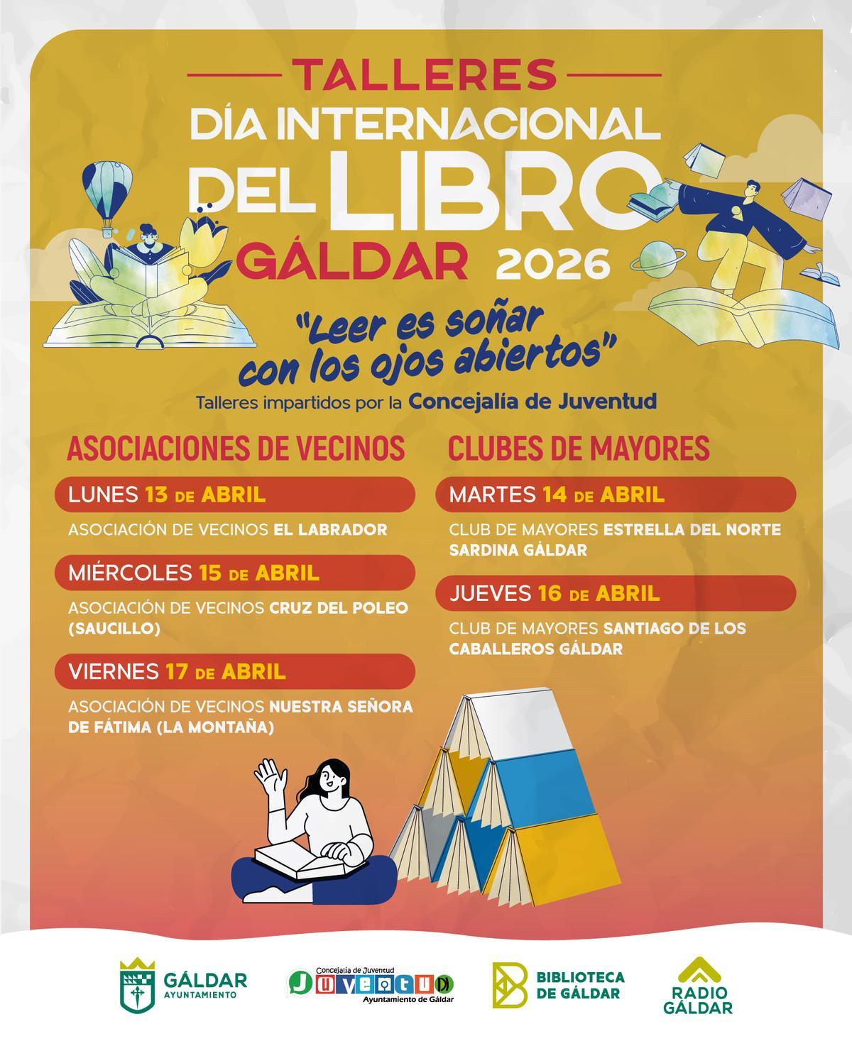 Programa del Día Internacional del Libro 2026 en Gáldar.