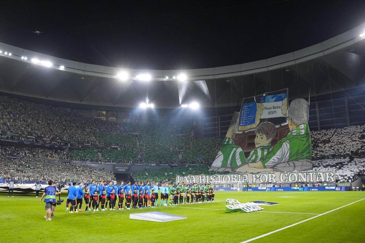Una imagen del Real Betis - Oporto. Una imagen del Real Betis - Oporto.