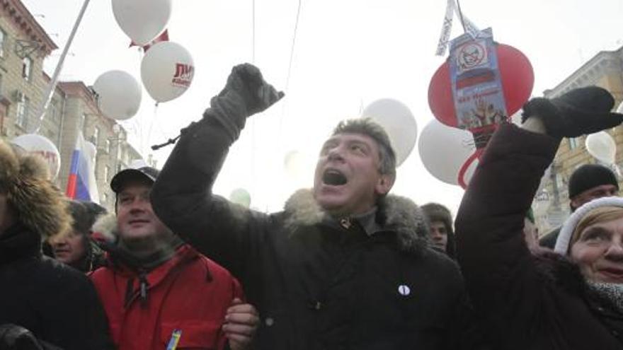 Manifestación en Moscú.