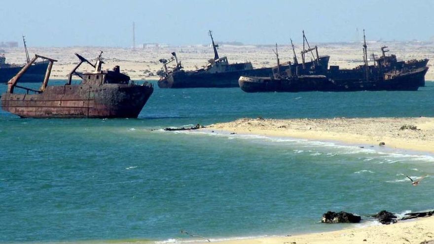 El "Curbeiro", uno de los arrastreros que faenaban en Mauritania. // Gustavo Santos