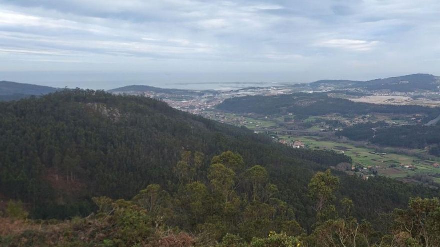 Zona de Monteagudo por la que iba discurrir la línea de evacuación del parque eólico cancelado.