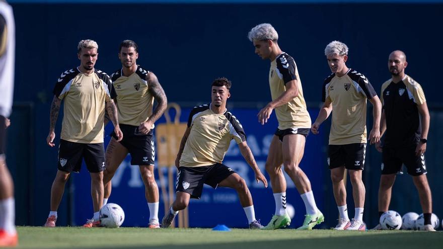 Entrenamiento del Málaga CF: Rafita y Aaron Ochoa regresan al trabajo con el grupo