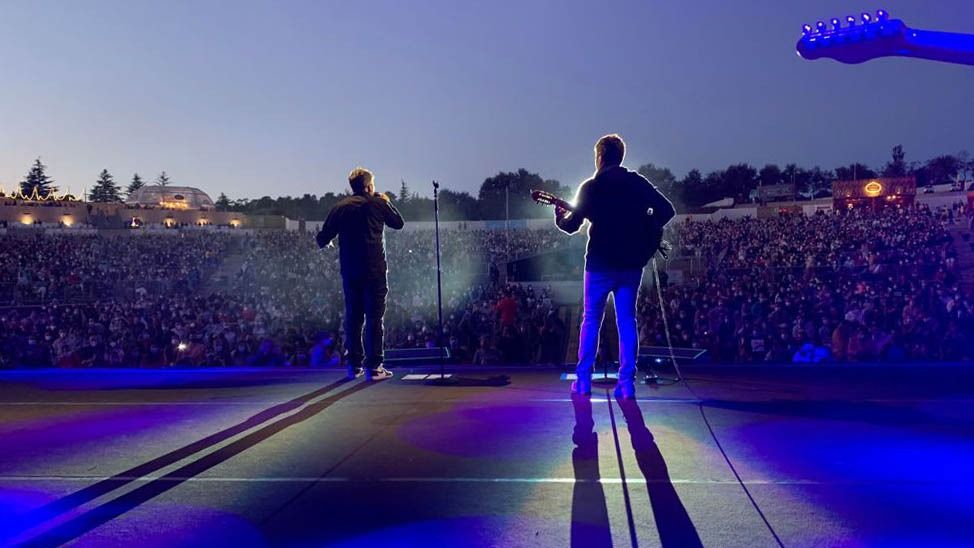 Estopa, en el concierto que ofrecieron el jueves pasado en Santiago