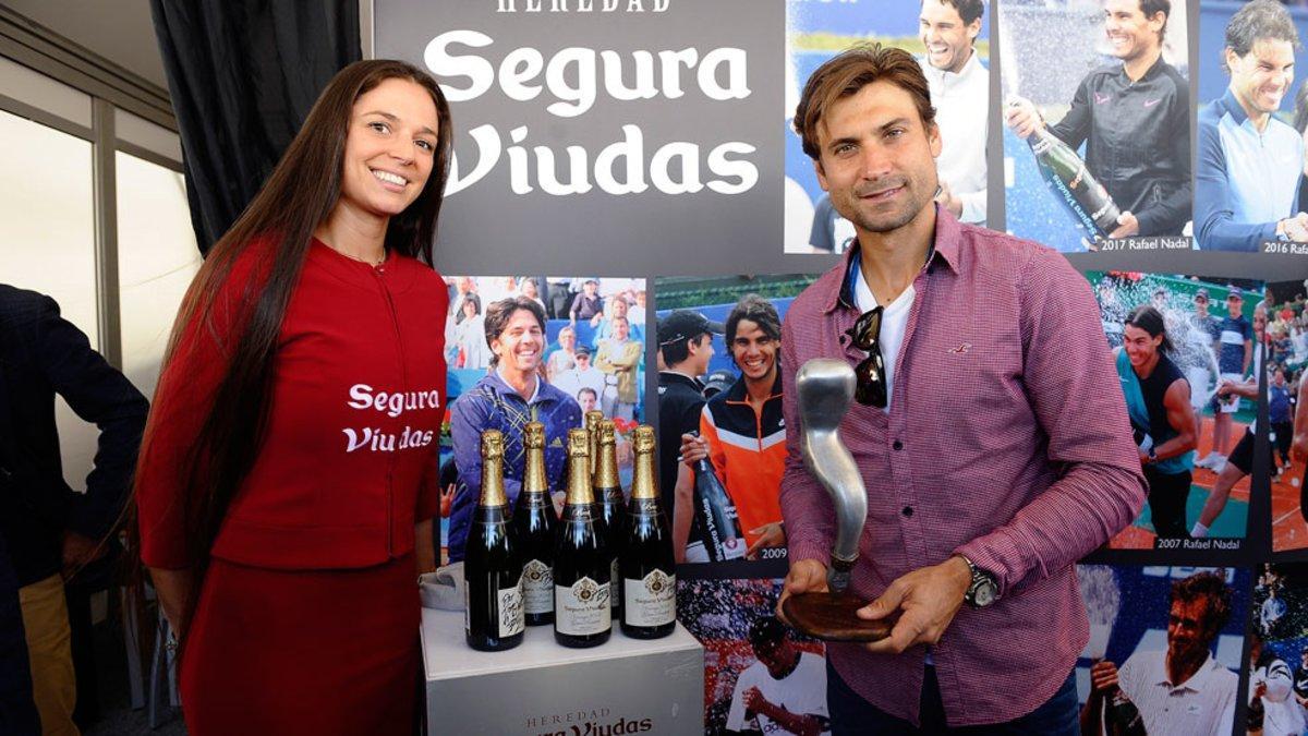 David Ferrer con su trofeo de 'Jugador 10'