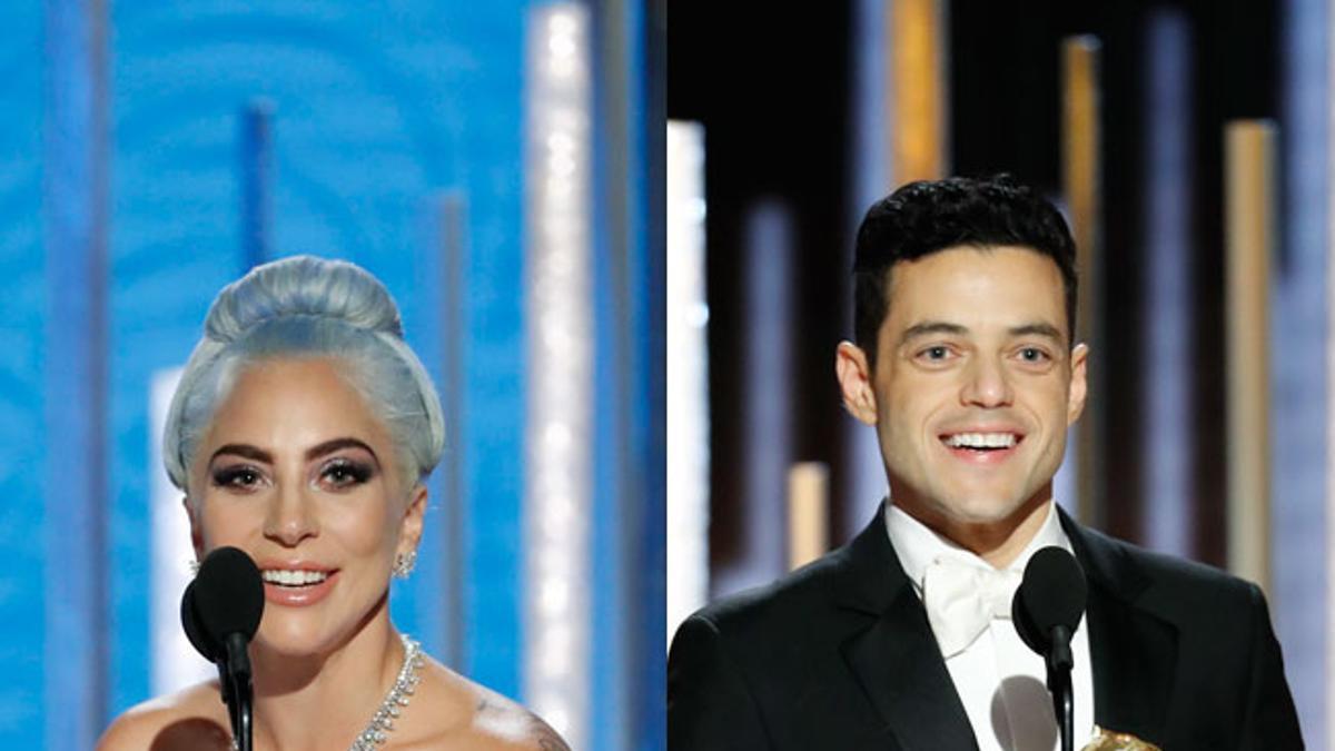 Rami Malek y Lady Gaga, el encuentro viral de los Globos de Oro