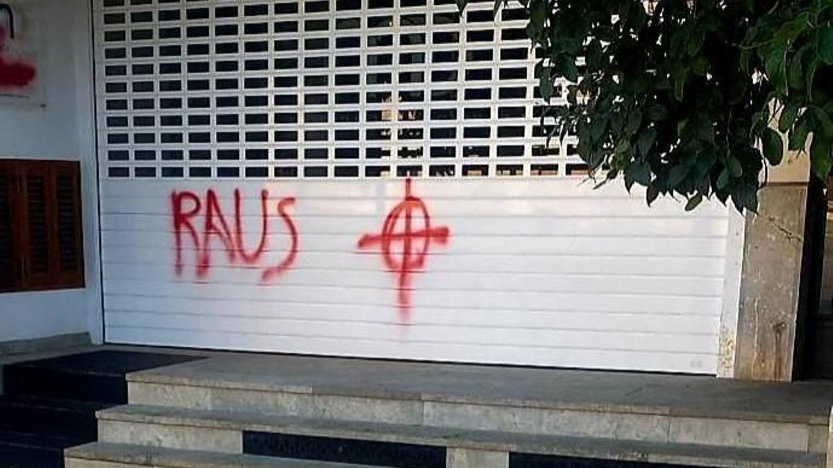 Sprühattacke auf Mallorca.