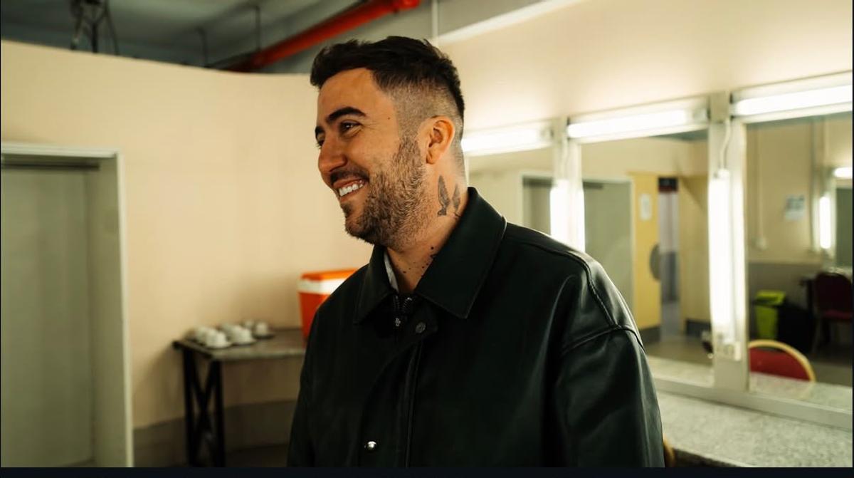 Beret, en el camerino antes de un concierto en Buenos Aires