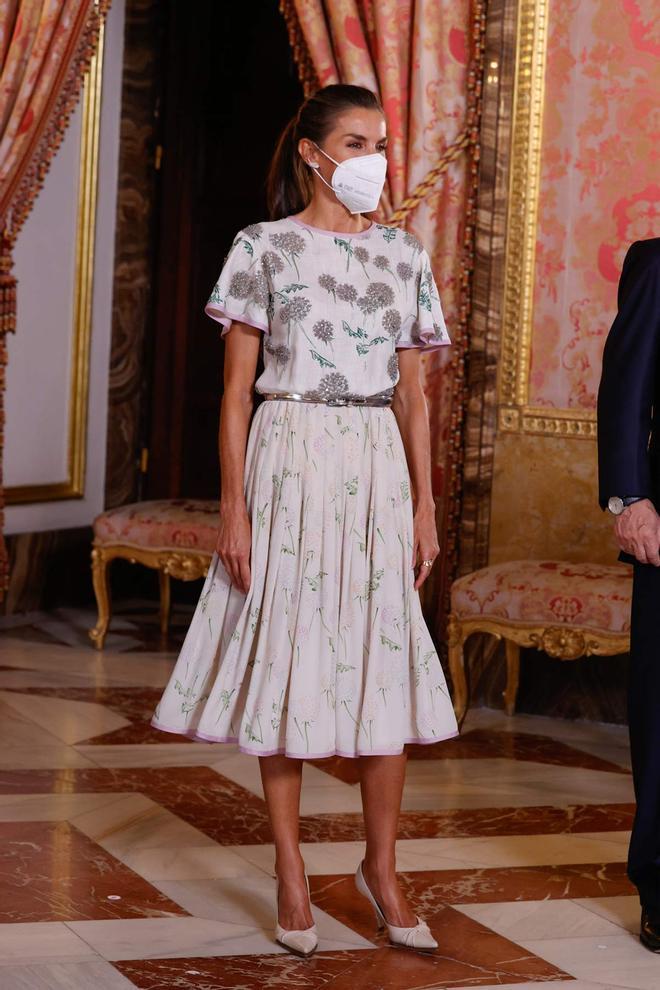 Reina Letizia con vestido de la reina Sofía