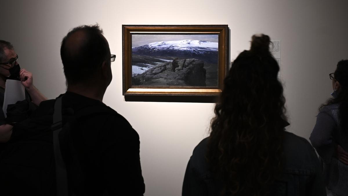 Jaume Morera expone la obra ’Peñalara’ en el marco de la exposición ’El batec de la natura’ que se expone en el MNAC