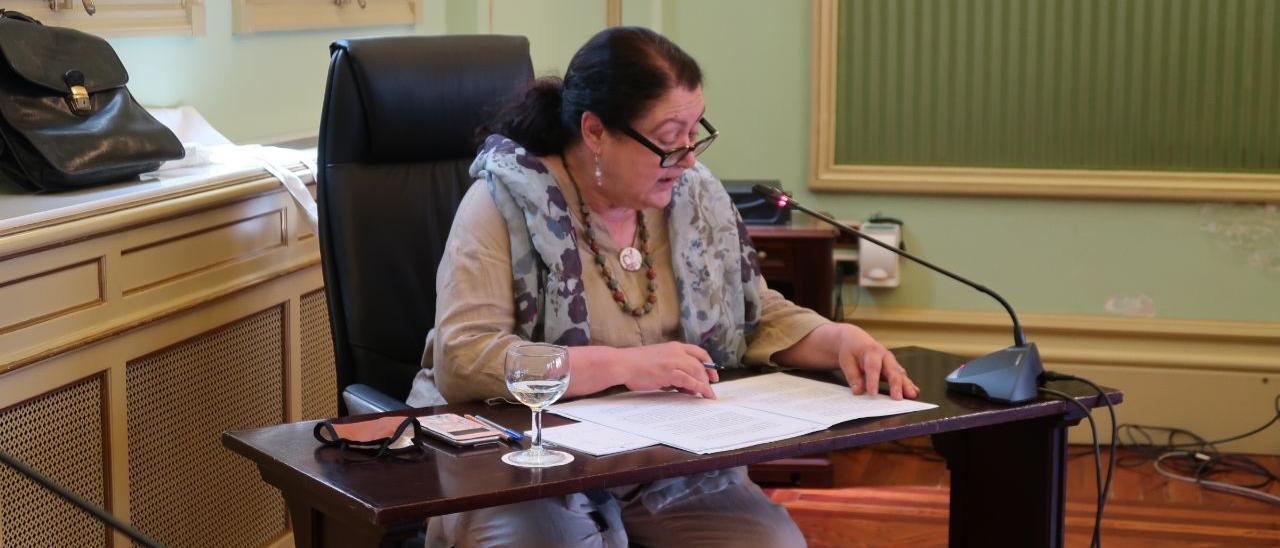 La consellera Mae de la Concha durante una comparecencia en el Parlament.