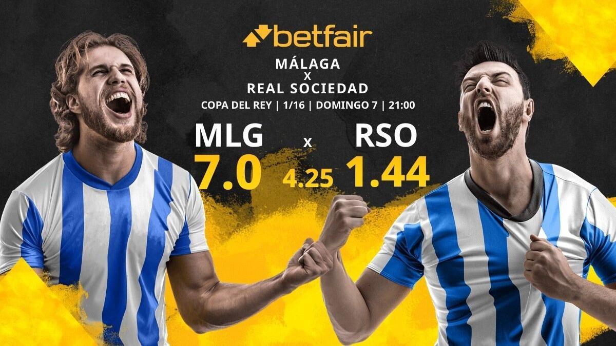 Málaga CF vs. Real Sociedad de Fútbol: horario, TV, estadísticas, cuadro y pronósticos