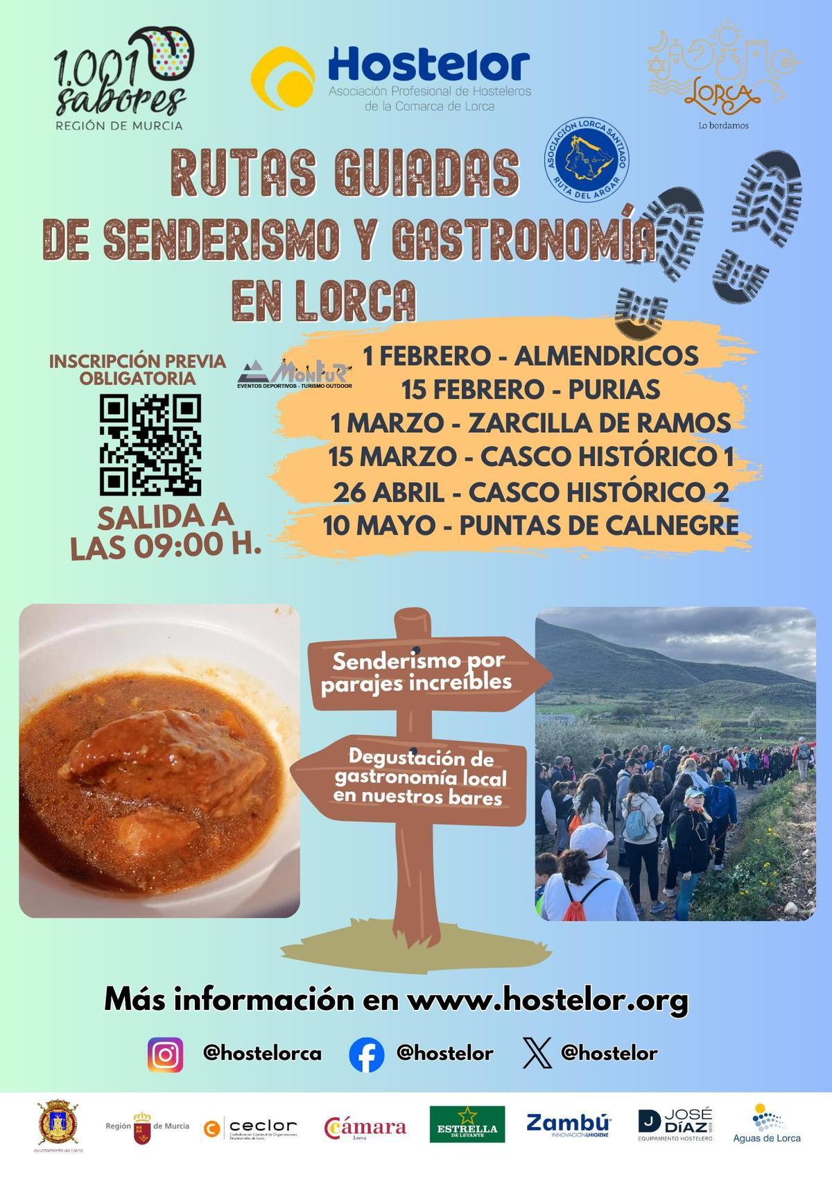 Cartel anunciador de las rutas gastronómicas de hostelor para este año.