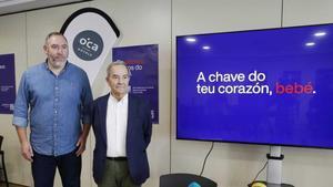 Desde la izquierda, Héctor Galán y Raúl López en la presentación de la campaña de abonados.