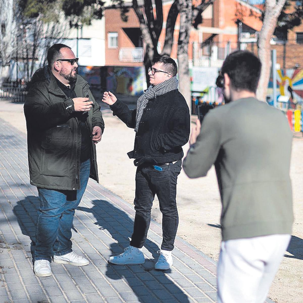 Un momento de las grabaciones virales de la cuenta de Instagram de Miralbueno, este domingo.