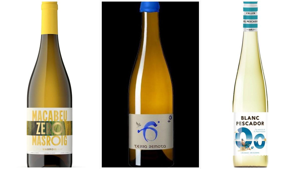 Dos vinos blancos desalcoholizados y otro de baja graduación.