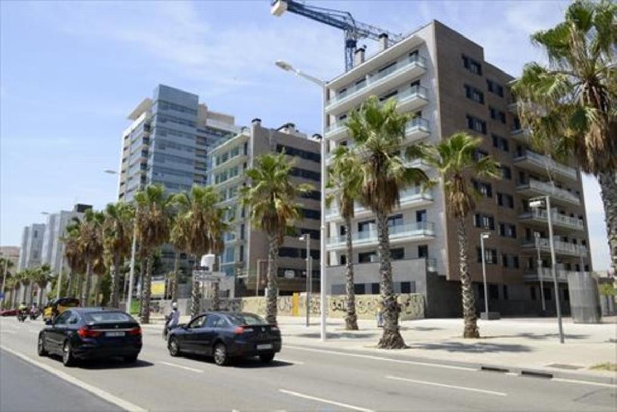 Una promoció de pisos en venda a Barcelona, el 5 d’agost passat.