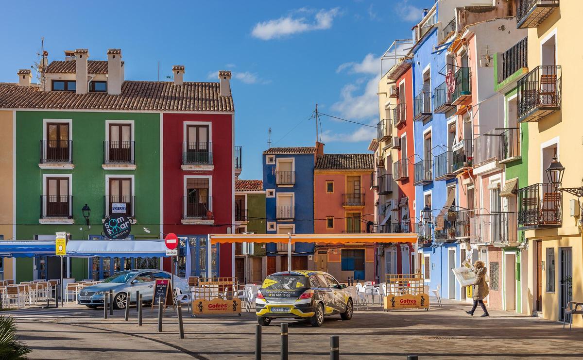 Las casas pintorescas del paseo marítimo