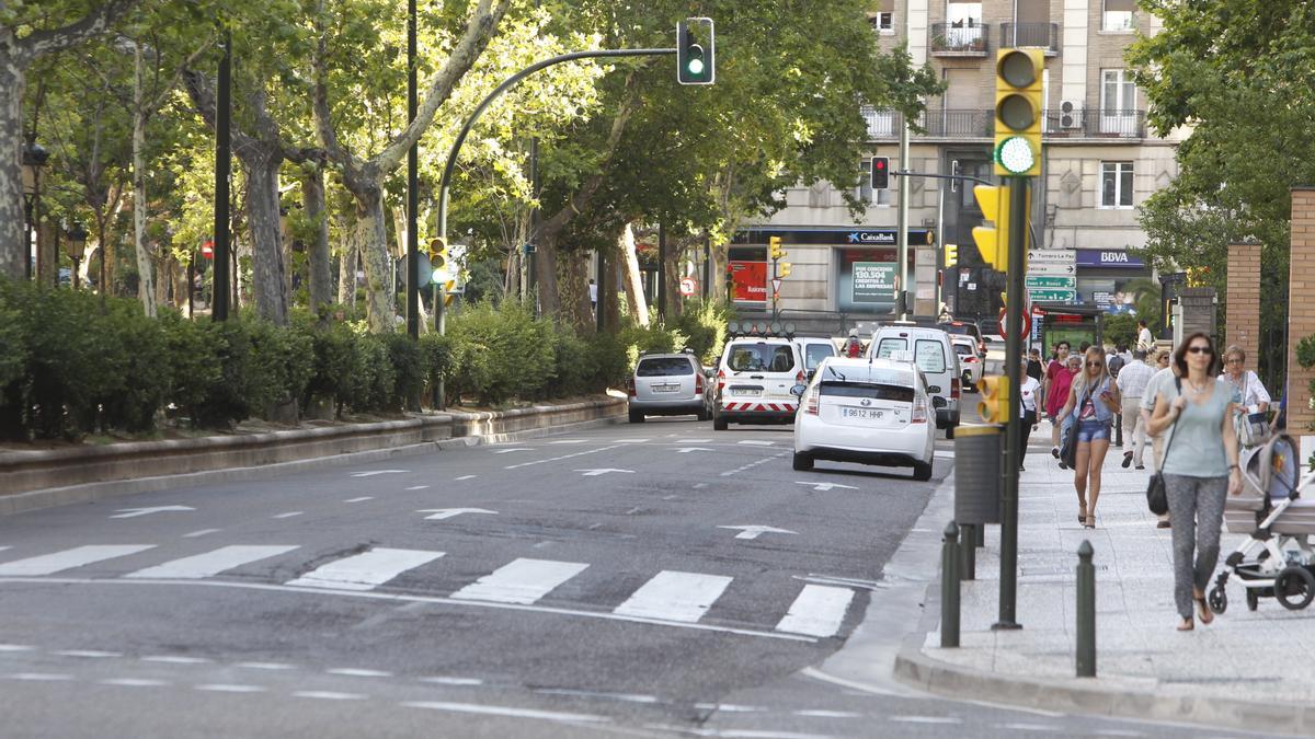 El paseo Cuéllar de Zaragoza.