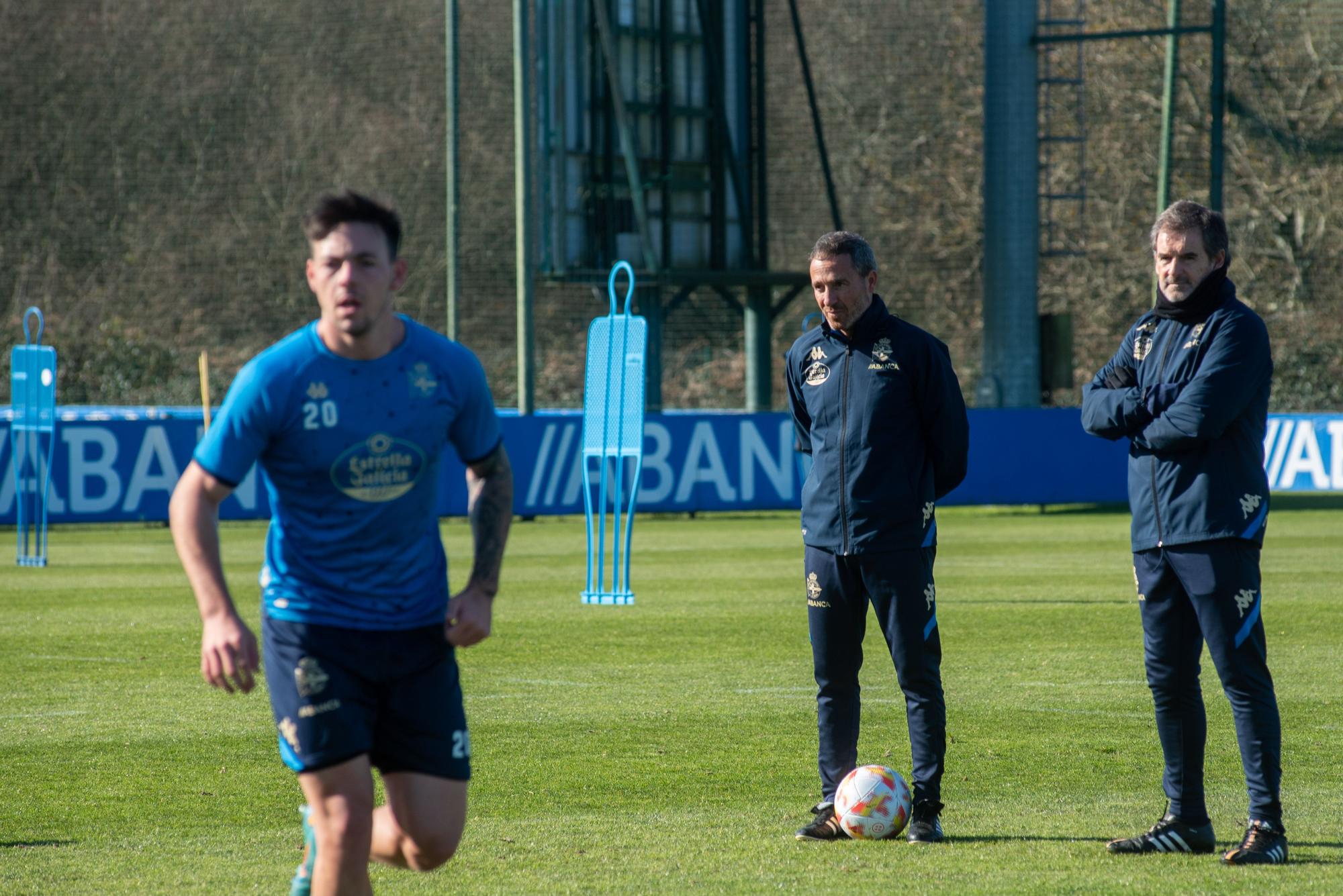 Entrenamiento del Deportivo en Abegondo