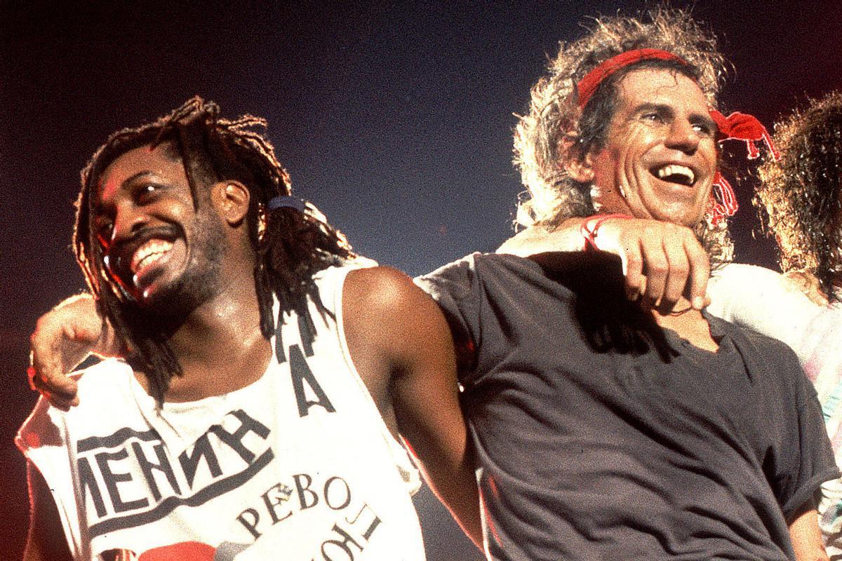 Steve Jordan y Keith Richards, en la gira de presentación de 'Talk is cheap'.