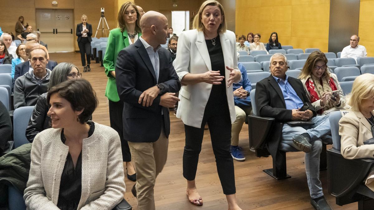 La consejera Isabel Blanco, esta mañana en Valladolid.