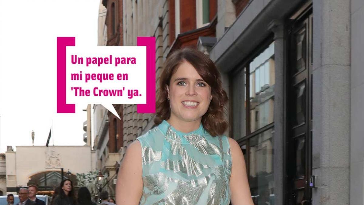 Princesa Eugenia con vestido de fiesta