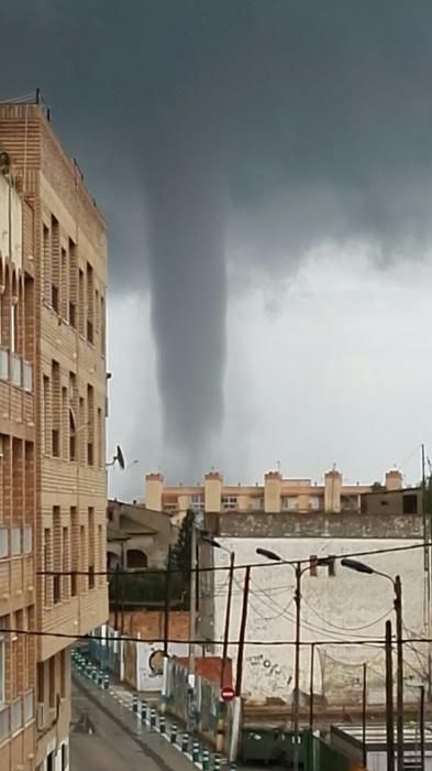 El espectacular tornado marino en Sueca