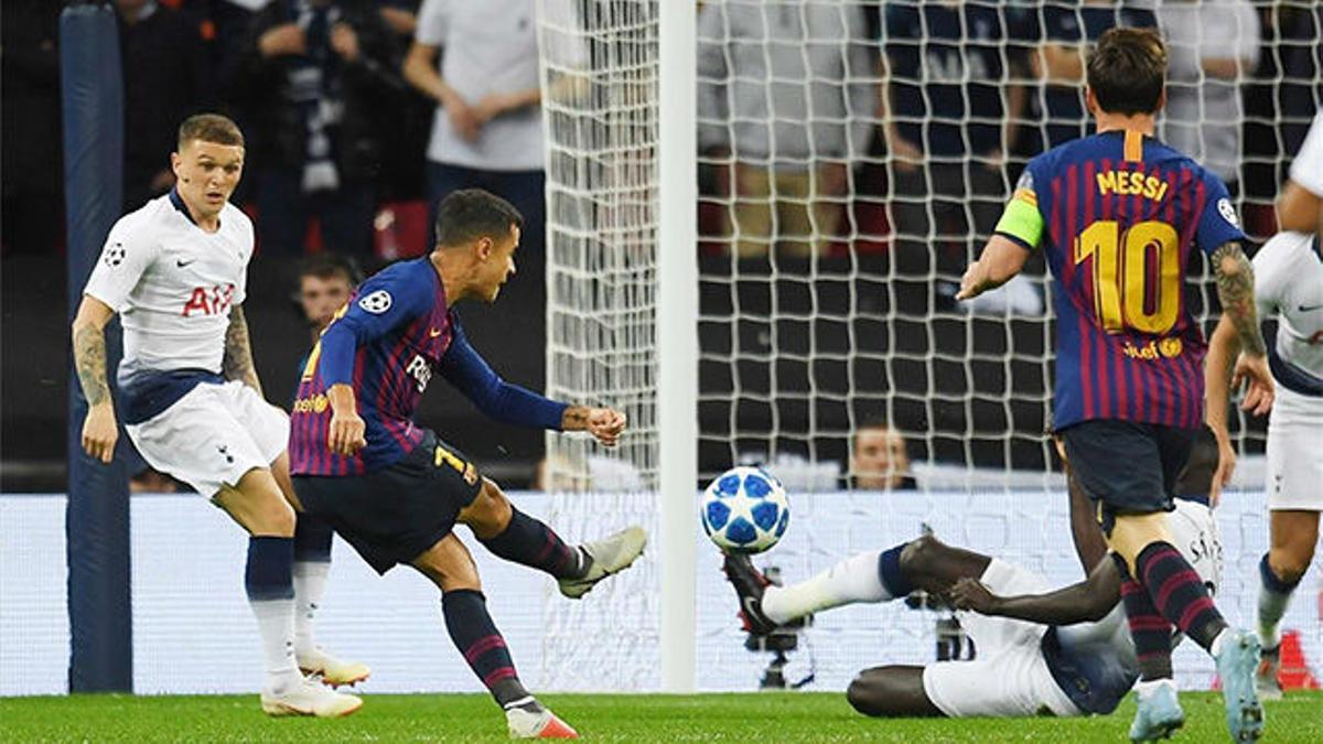 Coutinho marcó ante el Tottenham