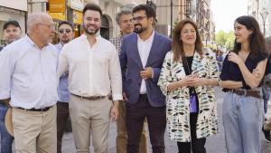 Miembros de la candidatura a las elecciones europeas por Izquierda Española, en Valladolid.