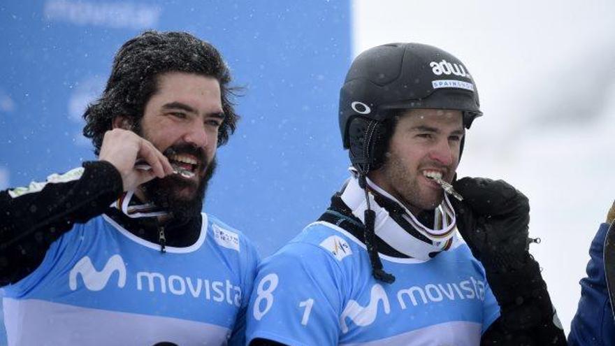 Eguibar i Hernández, plata per equips a Sierra Nevada