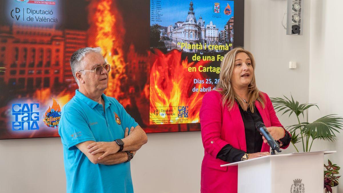 Presentación de las fallas en Cartagena