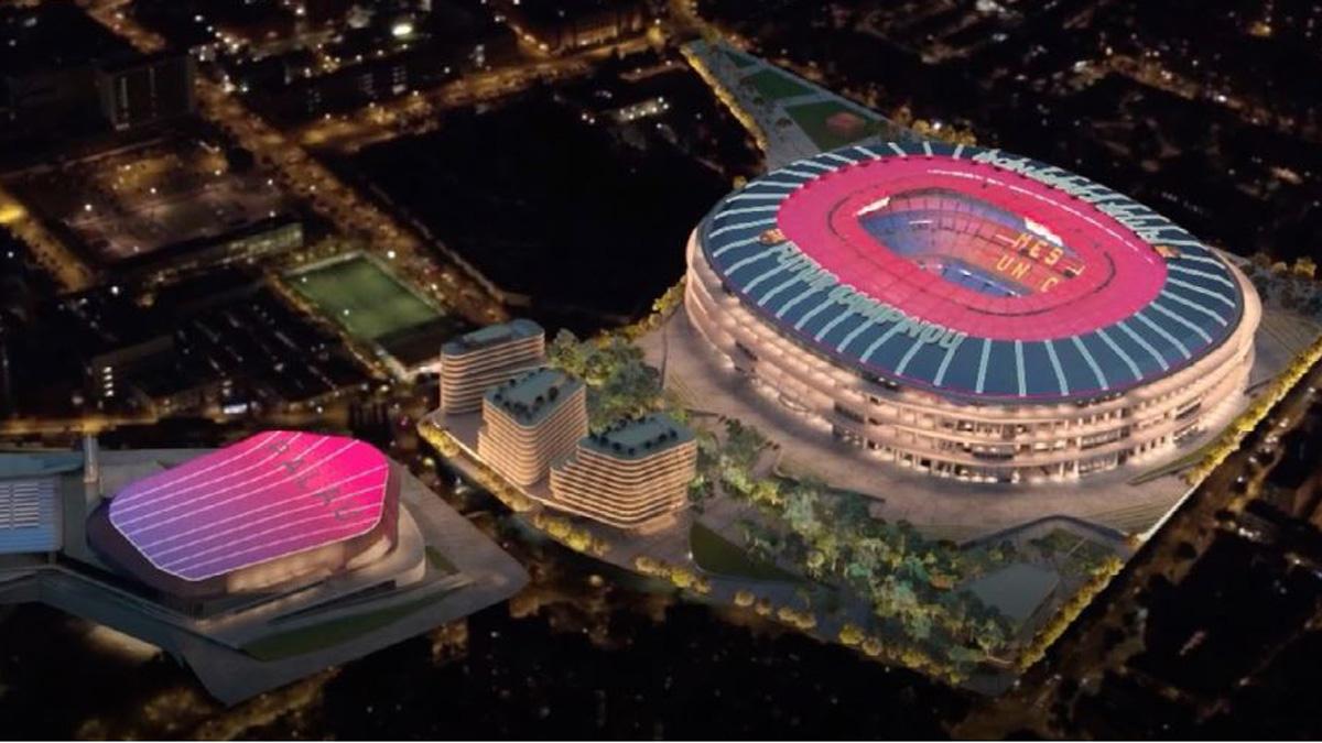 Simulación del nuevo Espai Barça propuesto por la Junta de Joan Laporta
