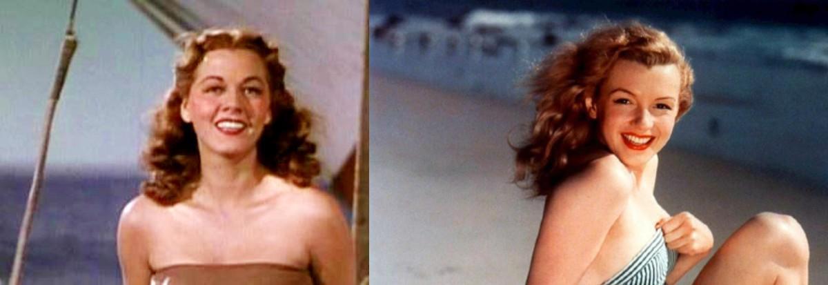 María Montez y Marilyn Monroe en su juventud