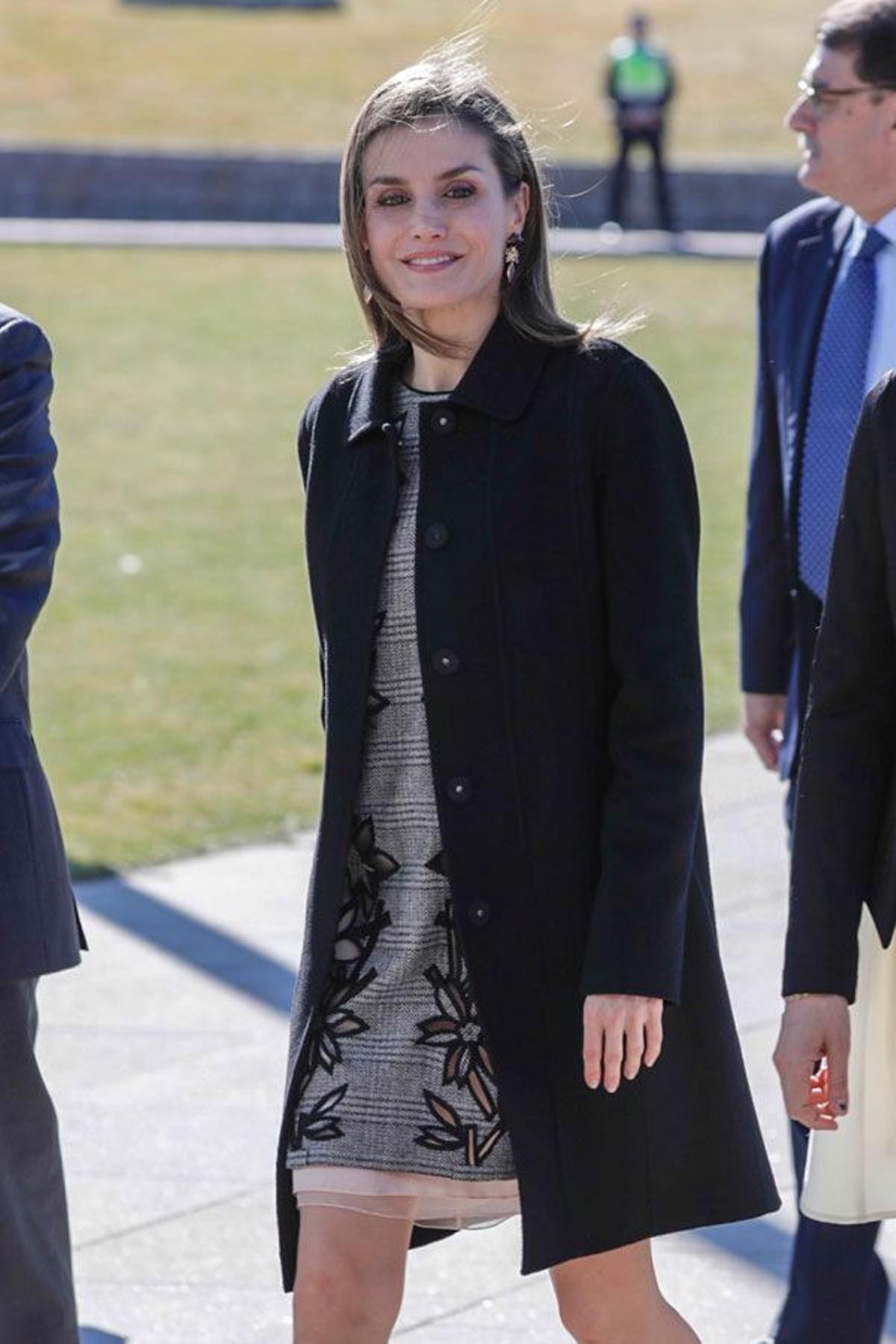 Letizia Ortiz con vestido estampado en Ávila