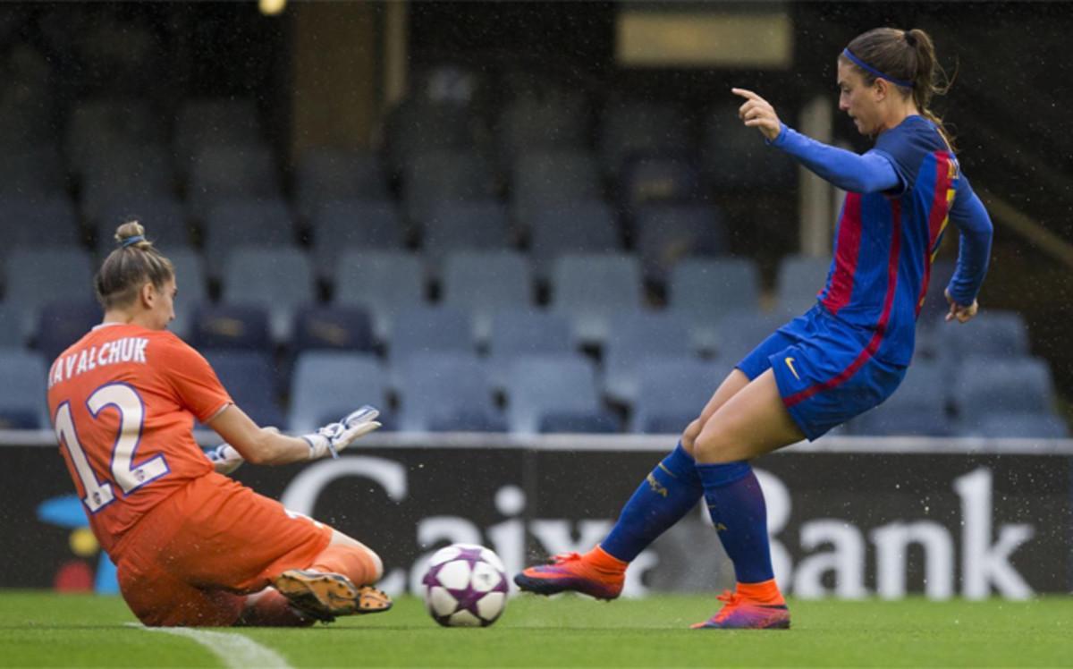 El Barça femenino remontó bajo la lluvia