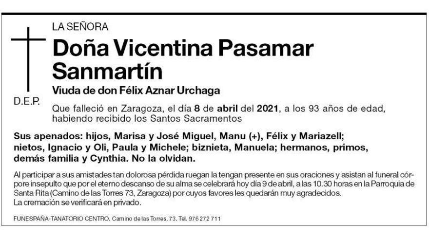 Vicentina Pasamar Sanmartín