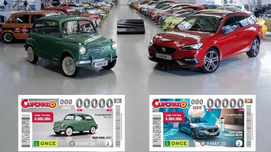 Seat aparecerá en los cupones de la ONCE para celebrar su 75º aniversario