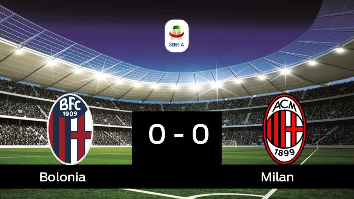 El Bolonia y el Milan empataron a cero